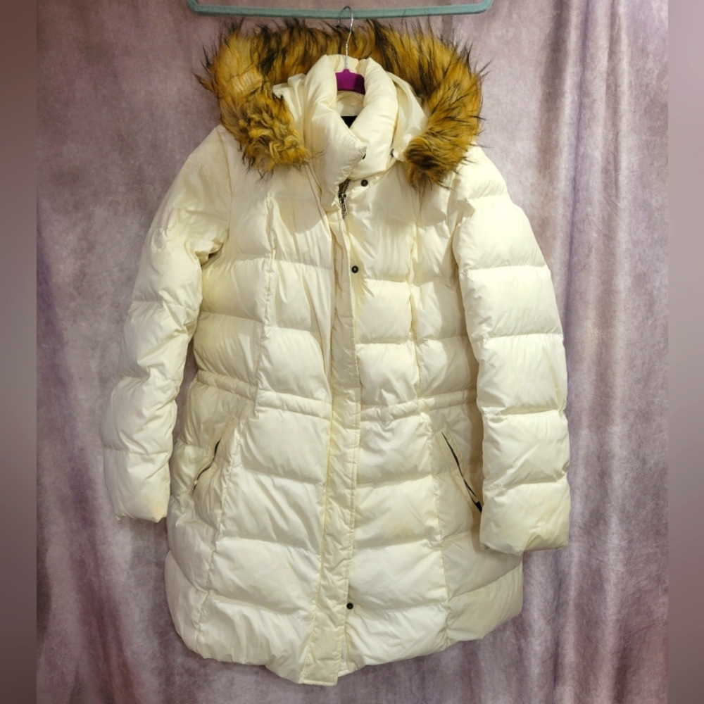 Talbots‎ Women's Faux Fur Trim Down Alternative Puffer Jacket